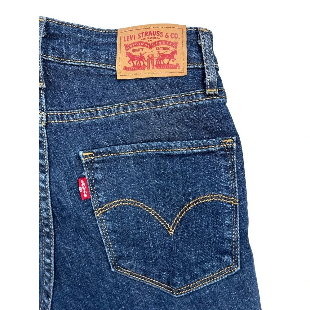 Levis 721 High Rise Skinny Jeans Womens 24 Dark Wash Stretch Denim‎